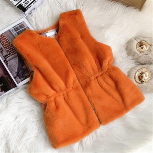 Plus Size Faux Fur Vest Female New Autumn Casual Sleeveless Short Fur Coat Women Faux Fur Vest Student NS1437