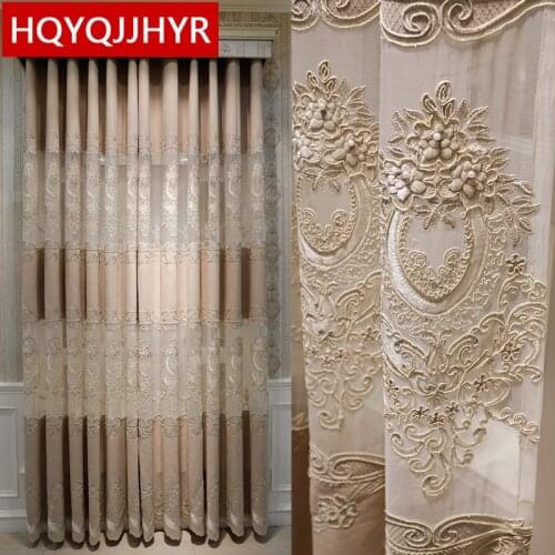 Europe Top luxury villa curtains for bedroom living room hotel apartment windows