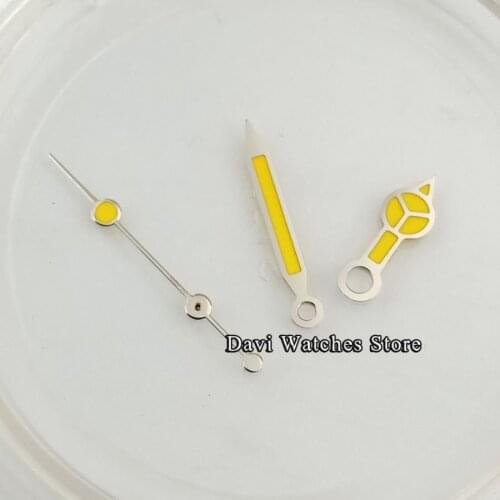 Luminous Yellow Watch Hands Fit ETA 2836 2824 Mingzhu 2813/3804,Miyota 8215 8205 NH35 NH36 Movement