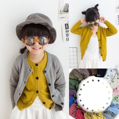 Sweater Girl Boys Childrens Autumn Jacket Kids Girls Cardigans Knitted Coat Cotton Long Sleeves Winter Outwear