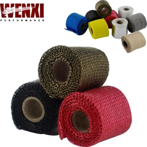 50mm 1Meter Performance Exhaust Tape Manifold Downpipe Insulating Heat Wrap 2" inch WX1901