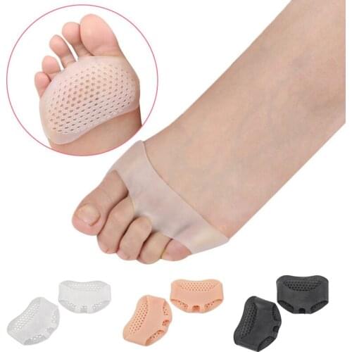 1 Pair Silicone Soft Forefoot Pads High Heel Shoes Slip Resistant Protect Pain Relief Foot Care Half Yard Invisible Gel Insoles