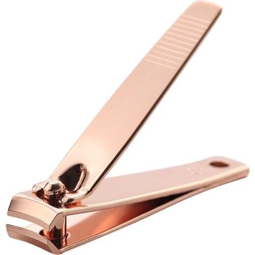 1PC Professional Nail Clippers Carbon Steel High Quality Nail Cutter Rose Gold Repair Finger Toe Tools Finger Toe Scissors