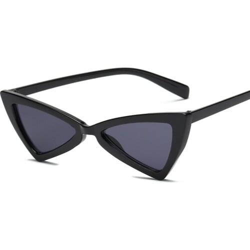 2021 Vintage Small Cat Eye Sunglasses Women Brand Designer Triangle Personality Exaggerated Ladies Glasses Lunette