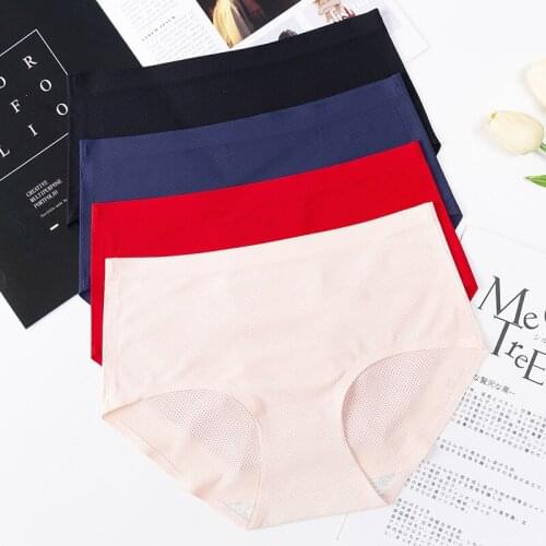 3 Pcs Basic Womens Panties Seamless Mesh Underwear Sexy Lingerie Briefs Female Lingerie Sports Women Underpants New Sale