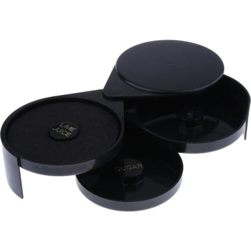 3-Tier Storage Sugar Salt Rim Lime Cocktail Margarita Juice Glass Rimmer