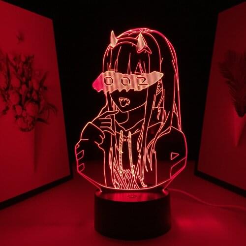 3D Lamp Anime Figure 7 Color Changes With Remote Control Black Base Visual Illusion Animation Peripherals Acrylic Panel Light