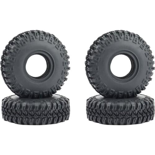 4PCS 52X18mm 1.0 Inch Soft Rubber Wheel Tyre Tire for 1/24 RC Crawler Car Axial SCX24 90081 AXI00001 Upgrade Parts