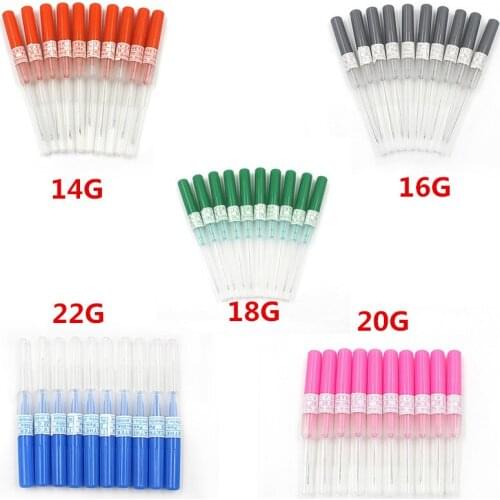 50 pcs 14G 16G 18G 20G 22G Body Jewelry Surgical Steel I.V. Catheter Piercing Needles Supply Sterilized Body Tattoo Needles