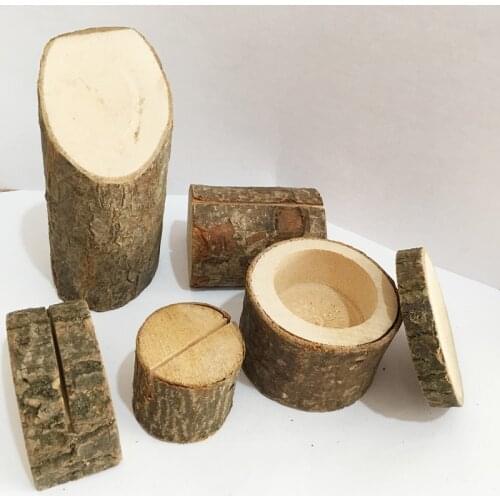 1pcs Wooden Ring Box Rustic Wedding Ring Holder Bearer Party Wedding Table Name Card Holder Memo Note Card