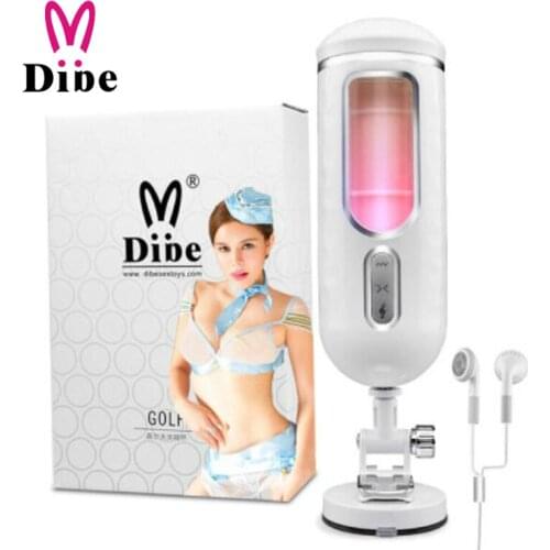 DIBE Artificial Vagina Pussy massager penis Masturbador para o homem Male toysVoice Interactive automatic Male Masturbators