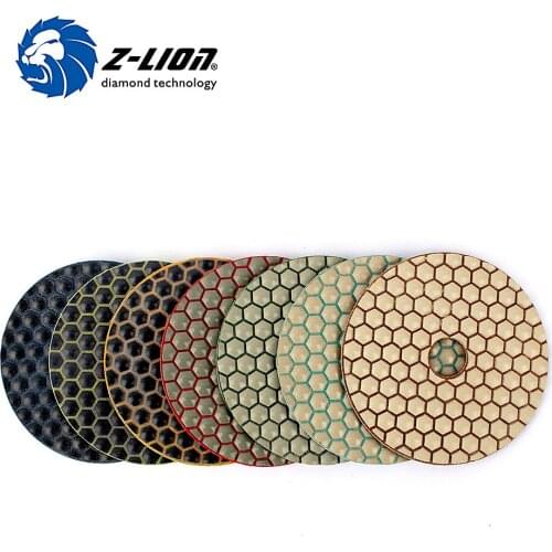 Z-LION 4" 35 pcs/lot Dedicated Dry Polishing Pad for Concrete Granite Marble Ceramic Grinding Premium Polishing Abrasive Disc