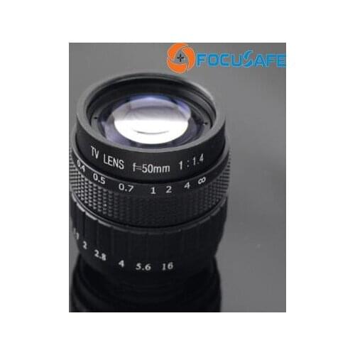 Focusafe Fujian 50mm 2/3" C Mount Machine Vision Lens,, Manual Iris CCTV Lens, Mirrorless Camera Lens