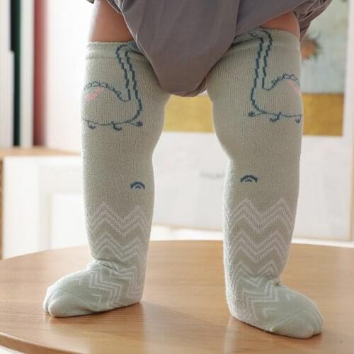 Baby Thigh Over Knee High Socks With Animal Print Children Newborn Infant Girl Boy Summer Cotton Mesh Cute Funny Tube Long Sock