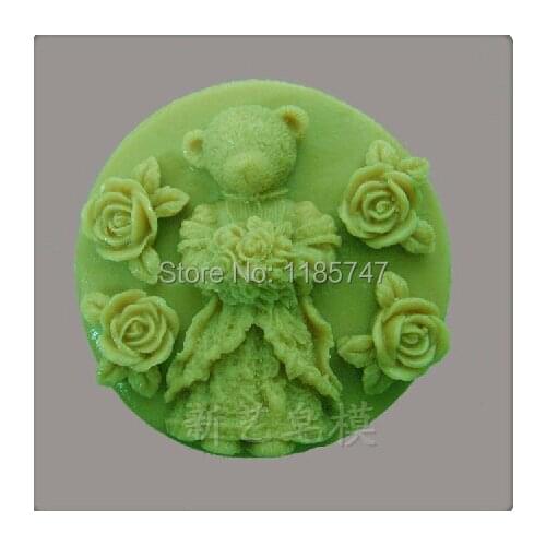 Hot !! New arrival little bear shaped silicone soap mold /silicone cake mold /silicone mold