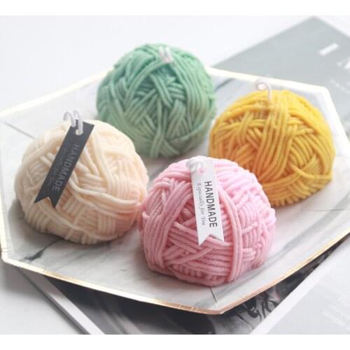 Kawaii Yarn Ball Homemade Handmade Candle Mold Silicone Aromatherapy DIY Props Home Table Christmas Decoration Gifts For Girl