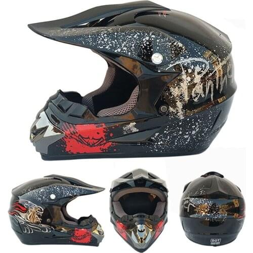 Send 3 pieces gift Off-road Motorcycle Helmet DOT Motocross Professional Motorbike Dirt Bike Full Face Moto Helm Casco