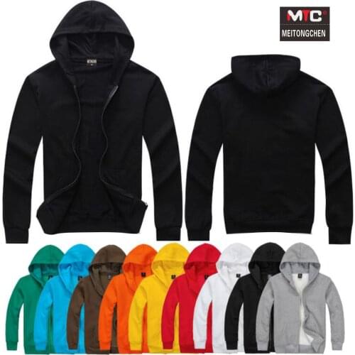 Men hoodies & Sweatshirts solid color cotton hoodie men 2018 plus size S-4XL