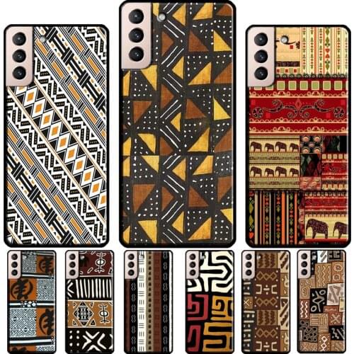 African Fabric Print Soft Case For Samsung Galaxy S21 Ultra Note 20 10 9 S8 S9 S10 Plus S20 FE Phone Cover