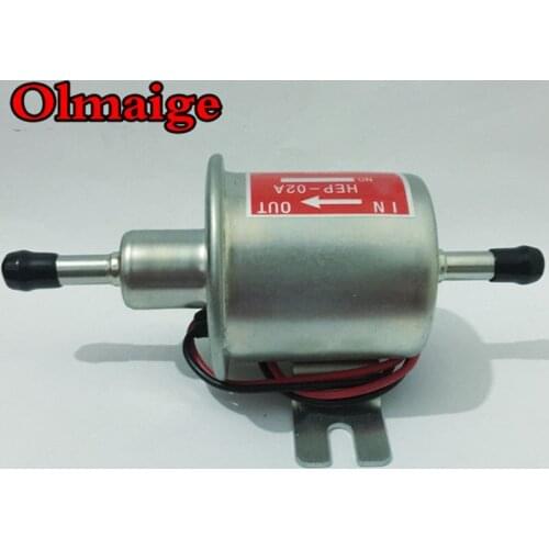 High quality 12V electric fuel pump HEP-02A 8mm Pipes Car Boat Diessel low pressure for carburetor, motorcycle , ATV