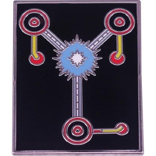 New Enamel Fiction Movie Collection Brooch Back to the Future Themed Capacitor Design Lapel Pins Jewelry Badge Party Gifts