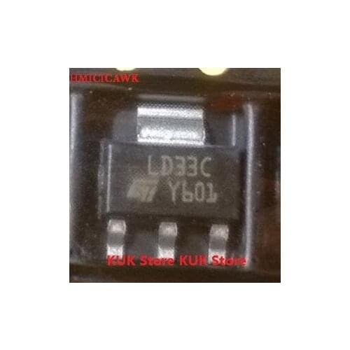 Original 100% NEW LD33C LD1117S33CTR LD1117S33C 1117-33 1117-3.3 SOT-223 100PCS/LOT