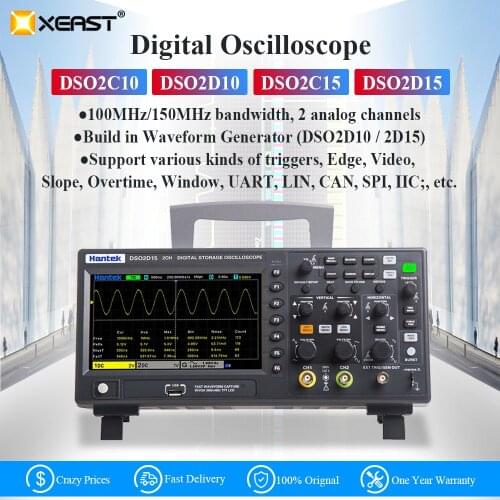 2021 Hantai Hantek Signal Generation Oscilloscope DSO2C10 2D10 Series Dual-Channel Digital Storage Oscilloscope 100M