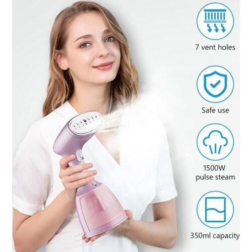 Clothes Quick Steamer With Fabric Brush Portable Mini Steam Iron Portable Powerful Garment Steamer Fast- Heat Hand Held Garment