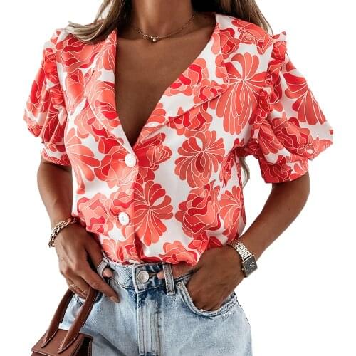 PickyourLook Short Sleeve Blouses