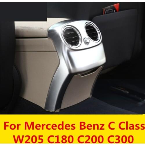 Rear armrest box anti-kick patch decorative molding car shape Interior decoration For Mercedes Benz C Class W205 C180 C200 C300