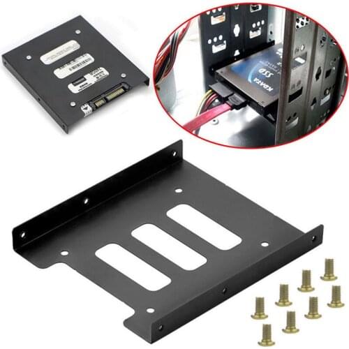 Useful 2.5 Inch SSD HDD To 3.5 Inch Metal Mounting Adapter Bracket Dock 8 Screws Hard Drive Holder For PC Hard Drive Enclosure