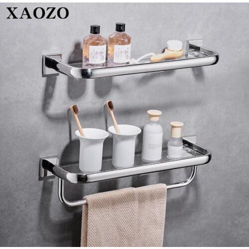 Stainless steel 304 bathroom shelves hardware glass chorme plated polished Rack Wall Mounted Shelf towel holder towel rail