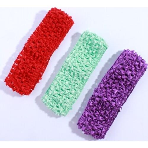 200PCS 7CM 2.76" Wide Knit Headband Hair Elastic Band Hair Accessories Hollow out Hairband Fashion Head wear
