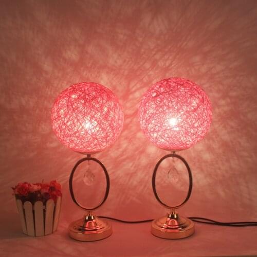 Garden bedroom bedside hemp ball lamp warm romantic wedding table lamp personalized birthday gift rattan ball lamp