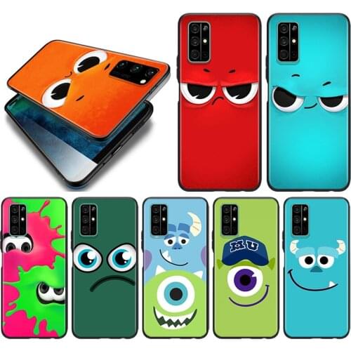 Cartoon Cute Expression Silicone Cover For Huawei Honor 10i 10 9C 9A RU 9X 9N 9S 9 Pro Lite Play 3E V9 Black Phone Case