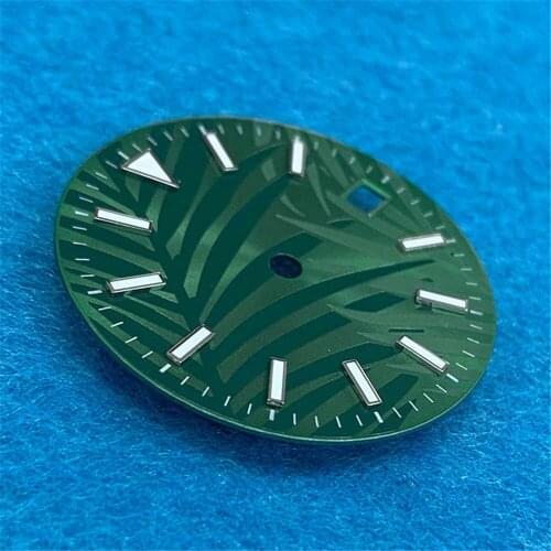 Blue Green Luminous Dial Watch Dial 28.5mm for 8215/ETA2836 Movement