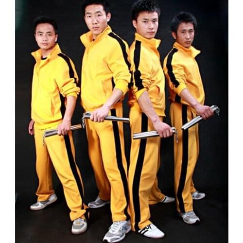 Sports Teams Apparel Kung Fu Uniform for Women Men Boys Activewear Tracksuit Set Sportswear Game of Death Cosplay Costume Kids