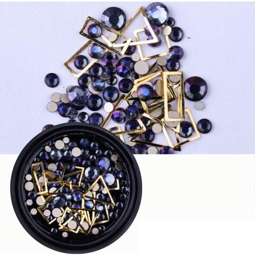 Jewelry Flat Drill Rhinestone Diamond Mixed Color Size Combination Single Box Diamond Patch for UV Resin Epoxy Mold Decoration