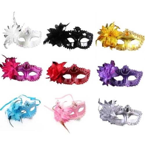 Costume Lady Sexy Mask Feather Sexy Halloween Mask Masquerade Half Face Mask Carnival Mask Dance Costume Party Performance Mask