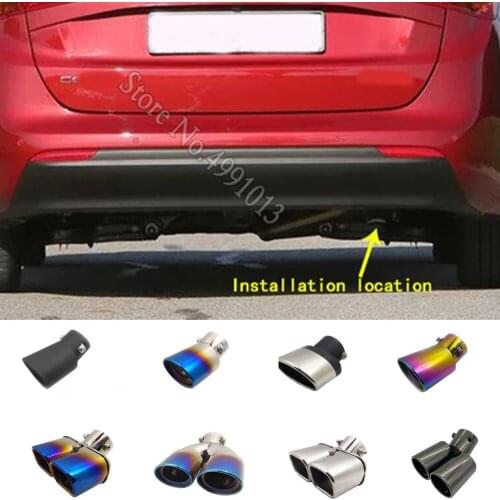For Kia CEED 2010-2014 car stickers body cover muffler exterior back end pipe dedicate exhaust tip tail outlet ornament 1pcs