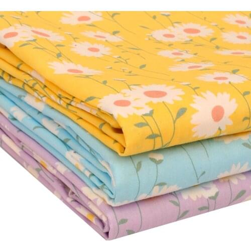 100% Cotton Fabric By Half The Meter Sewing Fabrics Chrysanthemum Printed Cloth Sheets DIY Dress Crafts Supplies 45*150cm 1pc