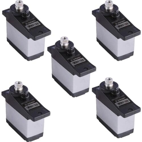 5PCS K-power MM0160 16G 3KG/0.12S Metal Gear Micro/ Mini Servo for Fixed wing RC Airplane Helicopter for rc hobby