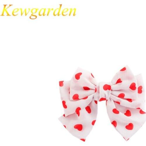 Kewgarden Love bow hair clip girl spring clip tiara kawaii hair accessories 3pcs