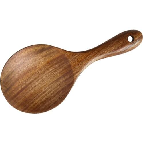 Wooden Rice Scoop Food Serving Spoons Kitchen Utensil Tableware for Home Restaurant