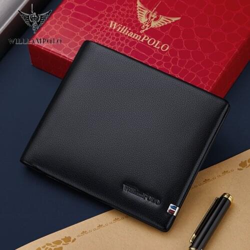 Mens Wallet small Genuine Leather Soft ultra-thin Credit Card Holder Purse High Capacity Cowhide Men Slim Wallet