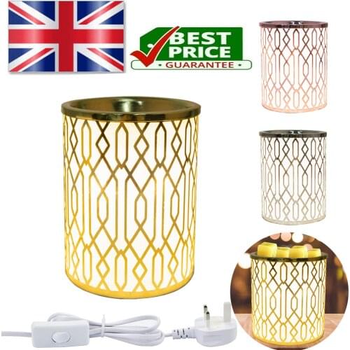 Electric Wax Melt Burner Metal Candle Warmer, Fragrance Warmer for Scented Wax, Air Freshener Set for Home Bedroom Spa Aromathe
