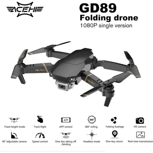 GD89 WIFI FPV Foldable Arm RC Drone with 480P/1080P HD Camera 15 Minutes Flight Time Alitute Hold Mode Aircraft VS E58 MAVIC 2