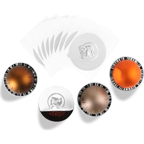 Disposible Nespresso Vertuo Coffee Capsule Seal Aluminum Foils Cream Foam Cafe Filter Lid Sticker For Nespresso Vertuo Plus