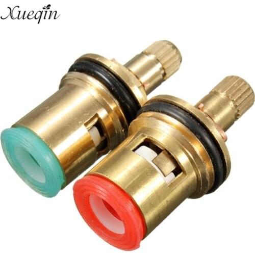 2Pcs Standard 1/2 Ceramic Faucet Cartridge Water Mixer Tap Inner Faucet Disc Valve Quarter Switch Turn Cartridges Handle Repair