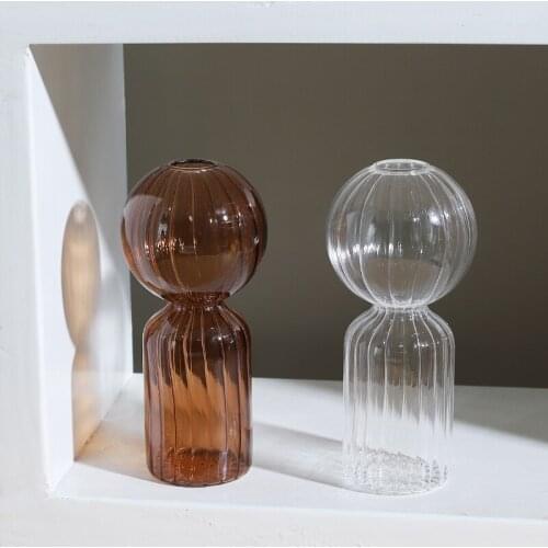 Creative irregular glass vase home decor Flower vases desktop centerpieces terrario jarrones living room decoration plant pot